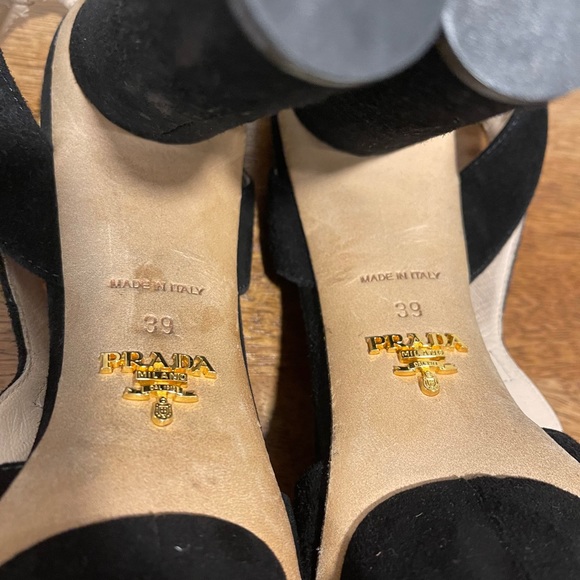 Prada platform block heel suede sandals size 39 - Picture 7 of 7